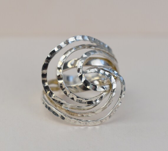 Massive ring silver, bold extravagant ring for wo… - image 7