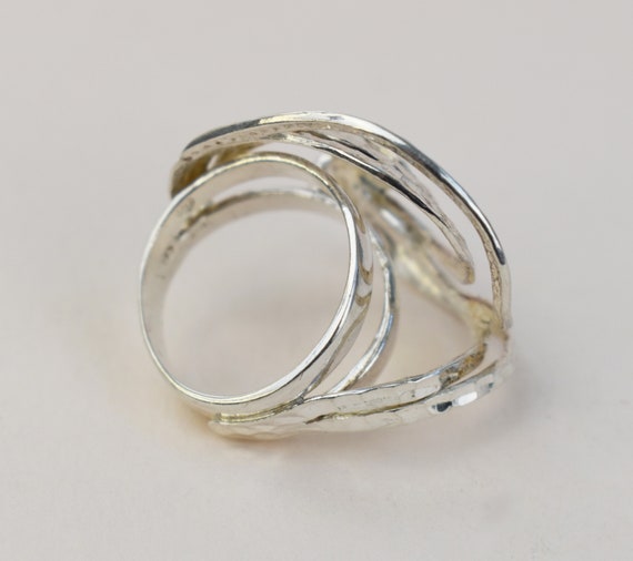 Massive ring silver, bold extravagant ring for wo… - image 5