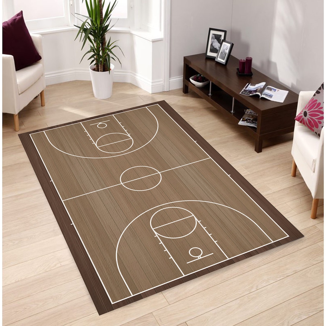 Basketball Area Rug, NBA Rug, Jordan Rug, Custom Rug, Basketball Rug