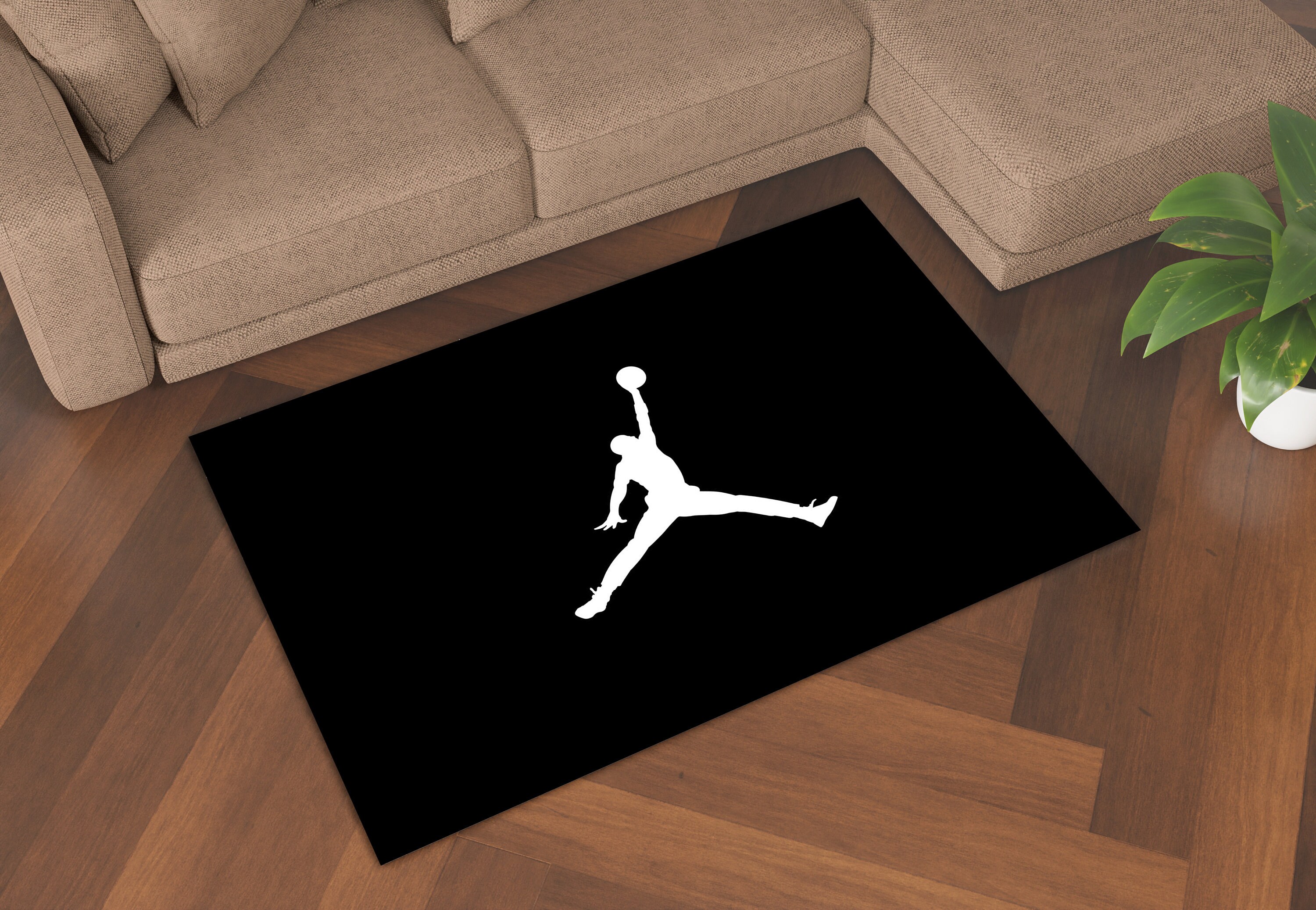 Jordan Rug, NBA Rug, Modern Rug, Custom Rug, Basketball Rug, Kids Room
