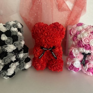 Flower teddy bear romantic gift Valentine’s Day gift  for her graduation congratulations gift Mother’s Day