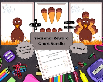 Printable Seasonal Reward Chart Bundle | Behavior Charts for Kids | Classroom & Home Motivation System