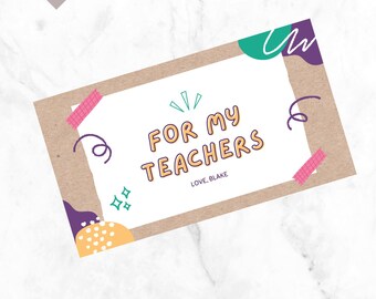 Thank you Teacher Keepsake Book: DIY (Digital Download)