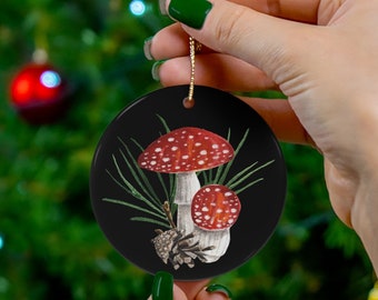 Mushroom Ornament, Christmas Mushroom Decoration, Mushroom Decor, Mushroom Ornament, Mushroom Ornaments, Mushroom Lovers Gift, Cottagecore