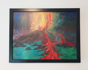 Volcano- original painting