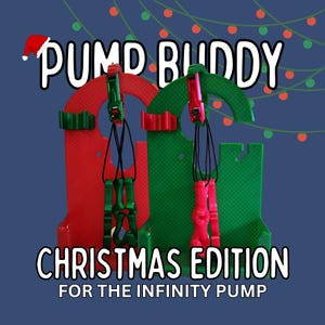 Feeding Pump Carrier Holder | Free Shipping | Includes Syringe Clip for Medicine/Flush | 500ml & 1200ml Bags | Pump Buddy Christmas Edition