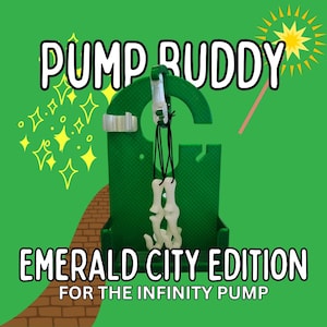 Feeding Pump Carrier Holder | Includes Syringe Clip for Medicine/Flush | 500ml & 1200ml Bags | Pump Buddy Emerald City Edition