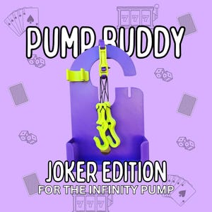 Feeding Pump Carrier Holder and Wrench | Infinity Pump | Includes Syringe Clip for Flush | 500ml & 1200ml Bags | Pump Buddy Joker Edition