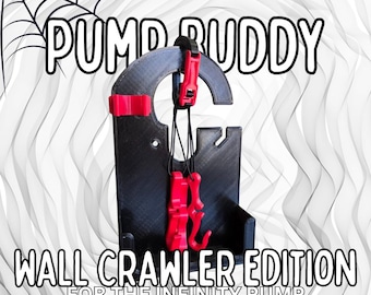 Soporte y llave para bomba de alimentación / Bomba Infinity / Incluye clip de jeringa para descarga / Bolsas de 500 ml y 1200 ml / Pump Buddy Wall Crawler