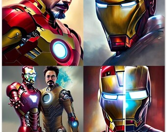 Póster de papel mate premium de Iron Man Concept Art