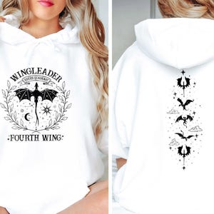 Fourth Wing Hoodie, Fourth Wing Merch, Bookish Hoodie, Book Club Hoodie, Acotar Hoodie, Basgiath Hoodie, Reading Hoodie, Book Lovers Gift image 1