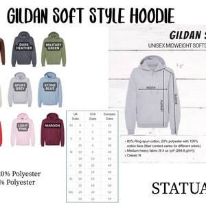 a picture of a hoodie with the measurements for the hoodie