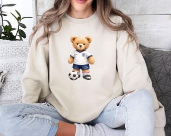Sweat ballon nounours, pull de fan de football, pull drapeau britannique, pull Game Day, Angleterre Football Come on, Coupe du monde 2026