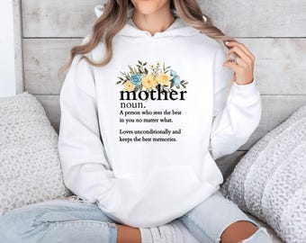 Hoodie mit Muttertagsmotiv, Geschenk für werdende Mütter, süßer Mama-Hoodie, Hoodie für frischgebackene Mütter, Hoodie mit Blumenmuster für Mütter, lustiges Geschenk für Mütter