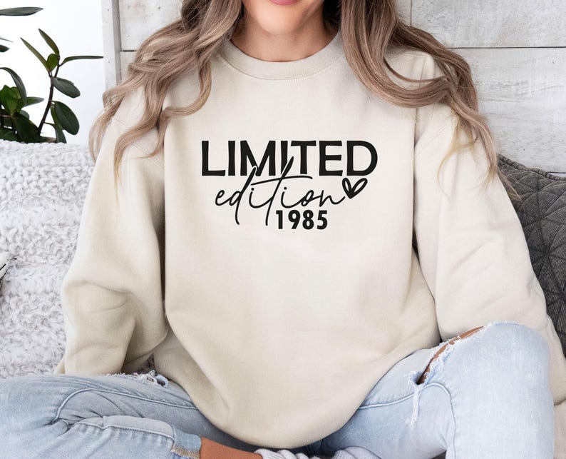 Birthday Sweatshirt, Personalised Jumper, 40th Birthday Jumper, 1986 Hoodie, 50th Birthday Gift, 1966 Sweater, Limited Edition Top, 1976 Top image 3