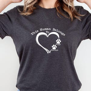 T-shirt met hondenprint, T-shirt voor hondenmoeders, T-shirt voor hondenliefhebbers, T-shirt voor hondenuitlaters, cadeau voor hondeneigenaren, gepersonaliseerd T-shirt voor honden, T-shirt voor kattenvaders, herdenkingscadeau voor een hond