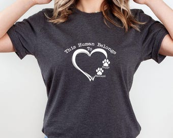 T-shirt personnalisé pour chien, T-shirt pour maman de chien, T-shirt pour amoureux des chiens, T-shirt pour promener son chien, Cadeau pour propriétaire de chien, T-shirt personnalisé pour chien, T-shirt pour papa chat, Cadeau commémoratif pour chien