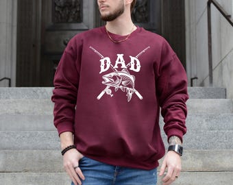 Dad Fishing Sweatshirt, Dad Life Sweater, Angler Bass Top, Fisherman Gift, Fathers Day Jumper, Custom Fish Top, Gone Fishing Top
