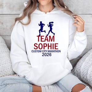 Team Custom Marathon Hoodie (2026) – Laufende Teambekleidung, Stadt-Marathon-Hoodie