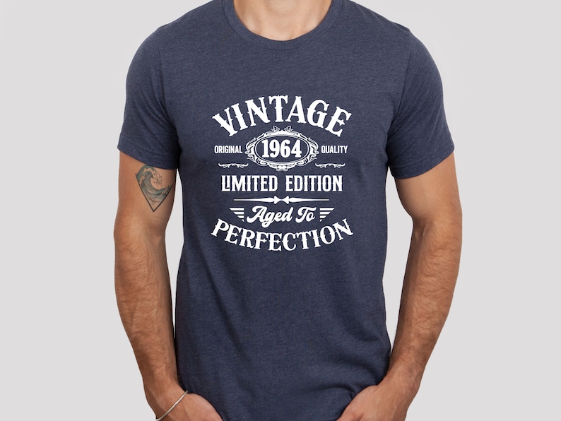 Vintage Tshirt, Custom Birthday Shirt, Limited Edition Tee, 1966 Birthday Shirt, Birthday Party Shirt, 40th Birthday Shirt, Mens Birthday image 3
