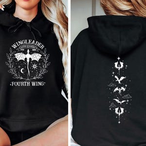 Fourth Wing Hoodie, Fourth Wing Merch, Bookish Hoodie, Book Club Hoodie, Acotar Hoodie, Basgiath Hoodie, Reading Hoodie, Book Lovers Gift image 3