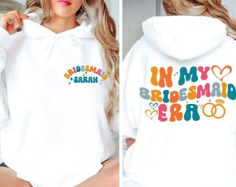 Bridesmaid Hoodie, Personalised Hoodie, Custom Bride Hoodie, Bridesmaid Gift, Bachelorette Gift, Hen Party Hoodie, Bride Team Jumper