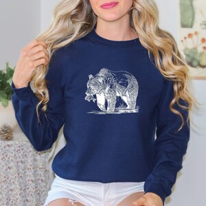 Pull ours, Pull animal rigolo, Cadeau pour amoureux de la nature, Cadeaux ours, Pull d'extérieur, Pull faune sauvage, Pull nature, Pull aventure image 5