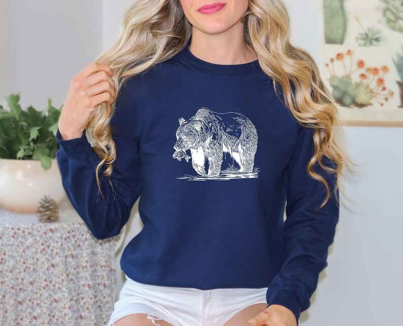 Pull ours, Pull animal rigolo, Cadeau pour amoureux de la nature, Cadeaux ours, Pull d'extérieur, Pull faune sauvage, Pull nature, Pull aventure image 5