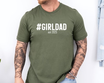 T-shirt « Fille Papa Est », T-shirt « Papa de Filles », T-shirt « Fille à Papa », T-shirt « Papa Est », T-shirt Fête des Pères, 1ère Fête des Pères, Cadeau d'anniversaire pour papa, T-shirt « Futur Papa »
