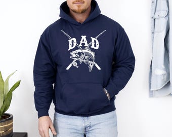 Dad Fishing Hoodie, Dad Life Hoodie, Angler Bass Top, Fisherman Gift, Fathers Day Pullover, Custom Fish Hoodie
