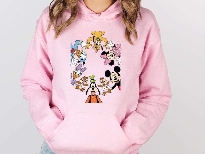 Disney Friends Hoodie, Disney Mouse Friends, Vintage Movie Hoodie, Disney World Hoodie, Cute Minnie Hoodie, Funny Cartoon Jumper image 5