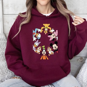 Disney Friends Hoodie, Disney Mouse Friends, Vintage Movie Hoodie, Disney World Hoodie, Cute Minnie Hoodie, Funny Cartoon Jumper image 3