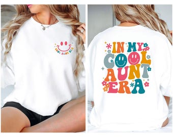 Sudadera de tía genial, jersey de tía genial, suéter de tía, regalo para tía, regalo para tía primeriza, top de futura tía, anuncio de tía, jersey divertido de tía