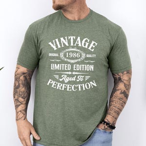 Vintage T-shirt, aangepast verjaardagsshirt, Limited Edition T-shirt, verjaardagsshirt 1966, shirt verjaardagsfeestje, shirt 40e verjaardag, verjaardag heren