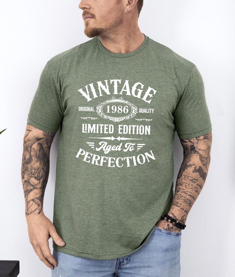 Vintage Tshirt, Custom Birthday Shirt, Limited Edition Tee, 1966 Birthday Shirt, Birthday Party Shirt, 40th Birthday Shirt, Mens Birthday image 1