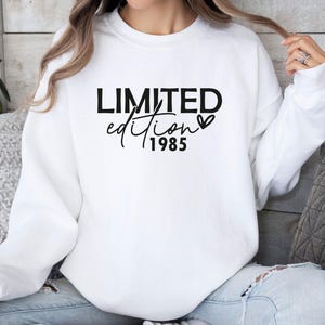 Birthday Sweatshirt, Personalised Jumper, 40th Birthday Jumper, 1986 Hoodie, 50th Birthday Gift, 1966 Sweater, Limited Edition Top, 1976 Top image 5