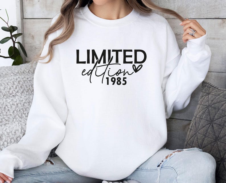 Birthday Sweatshirt, Personalised Jumper, 40th Birthday Jumper, 1986 Hoodie, 50th Birthday Gift, 1966 Sweater, Limited Edition Top, 1976 Top image 5