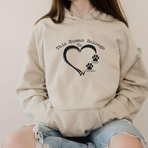 Sweat à capuche personnalisé pour chien, sweat à capuche pour maman chien, sweat à capuche pour amoureux des chiens, sweat à capuche pour promenade de chien, cadeau pour propriétaire de chien, chien personnalisé, sweat à capuche pour papa chat, cadeau commémoratif pour chien