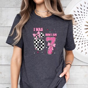 67 Meme Shirt, Kids 6 7 Shirt, I Was 6 Now I'm 7 Shirt, Funny 7th Birthday Tee, 67 Tee, 7 Year Old Tee,Birthday Girl T-Shirt immagine 3