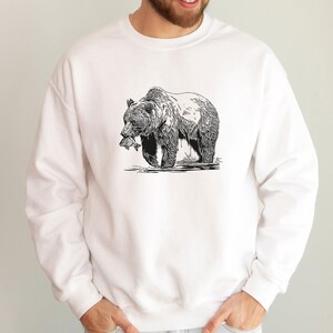 Pull ours, Pull animal rigolo, Cadeau pour amoureux de la nature, Cadeaux ours, Pull d'extérieur, Pull faune sauvage, Pull nature, Pull aventure image 3