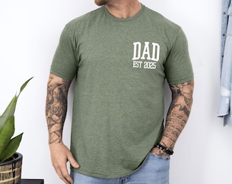 Camiseta de papá, camiseta del Día del Padre, camiseta personalizada para papá, regalo para futuro papá, regalos para papá, camiseta de cumpleaños para papá, camiseta para papá nuevo, primer día del padre