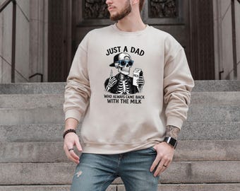 Funny Dad Sweatshirt, Dad Skeleton Sweatshirt, Father's Day Sweater, Funny Sayings, Skull Dad Jumper, New Dad Gift