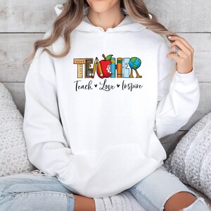 Leraar hoodie, cadeau voor leraar, leraar bedankt, esthetische leraar, lerarentrui, nieuwe lerarentrui, waardering leraar