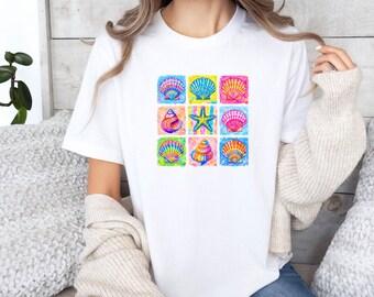 Beach Life Shirt, Starfish Tshirt, Seashell Shirt, Coastal Tshirt, Summer Graphic png, Ocean Lover Gift, Sea Shell Tee