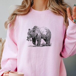 Pull ours, Pull animal rigolo, Cadeau pour amoureux de la nature, Cadeaux ours, Pull d'extérieur, Pull faune sauvage, Pull nature, Pull aventure image 2