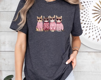Cat Heart T Shirt, Funny Cat Tshirt, Valentine Cats Tee, Cat Lover Gift, Valentines Day, Cat Mama Shirt, Cat Owner Tee, Cat Gifts