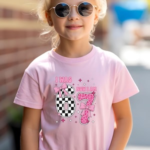 67 Meme Shirt, Kids 6 7 Shirt, I Was 6 Now I'm 7 Shirt, Funny 7th Birthday Tee, 67 Tee, 7 Year Old Tee,Birthday Girl T-Shirt immagine 1