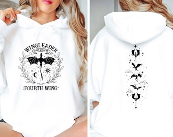 Fourth Wing Hoodie, Fourth Wing Merch, Bookish Hoodie, Book Club Hoodie, Acotar Hoodie, Basgiath Hoodie, Reading Hoodie, Book Lovers Gift