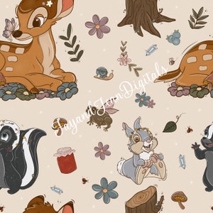 Popular Deer and Friends Seamless | Digital