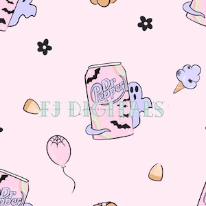 Pink Halloween | girl pop | spooky vibes | digital &#39; seamless pattern | digital design